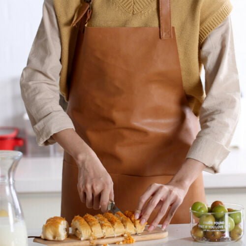 tablier de cuisine en cuir