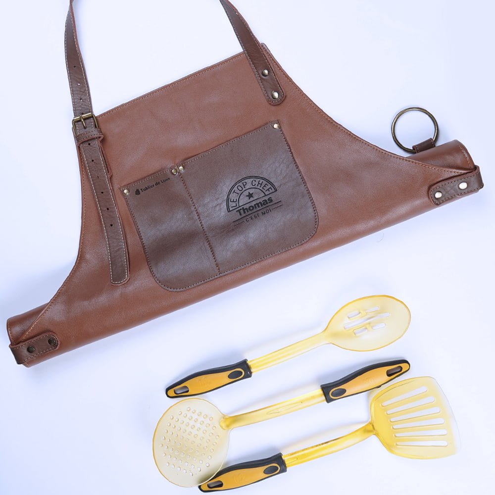 tablier en cuir homme