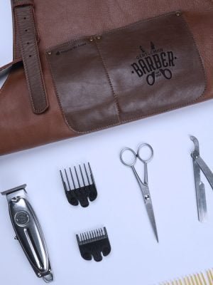 Tablier barbier cuir