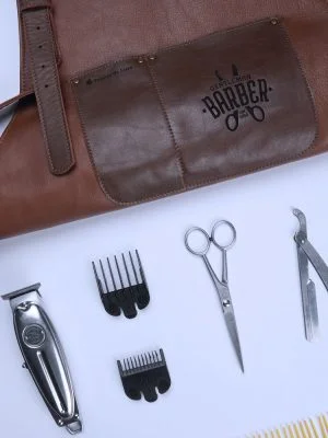 Tablier barbier cuir