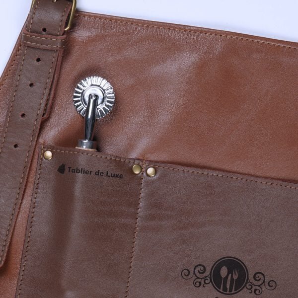 Tablier de cuisine personnalisé en cuir pour les chefs