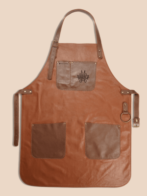 Tablier de coiffeur personnalisé en cuir