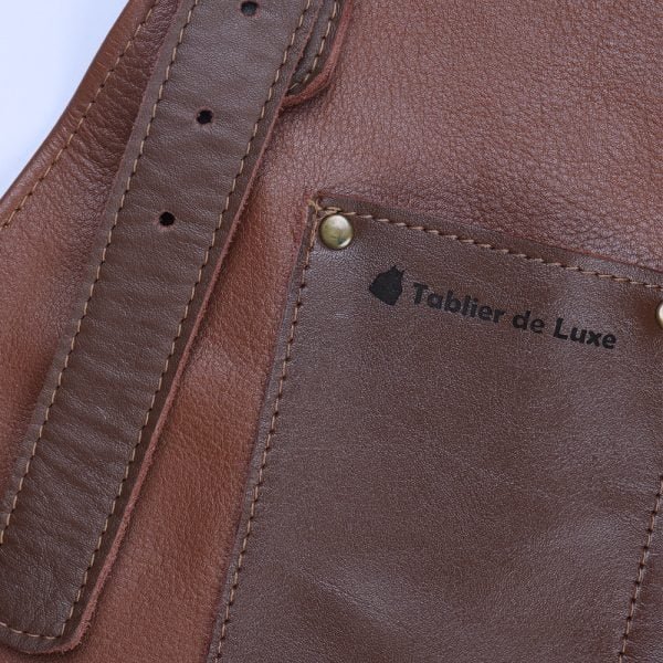 Tablier de coiffeur personnalisé en cuir