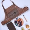 Tablier de cuisine personnalisé en cuir pour les chefs