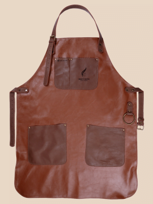 Tablier esthéticienne personnalisé en cuir